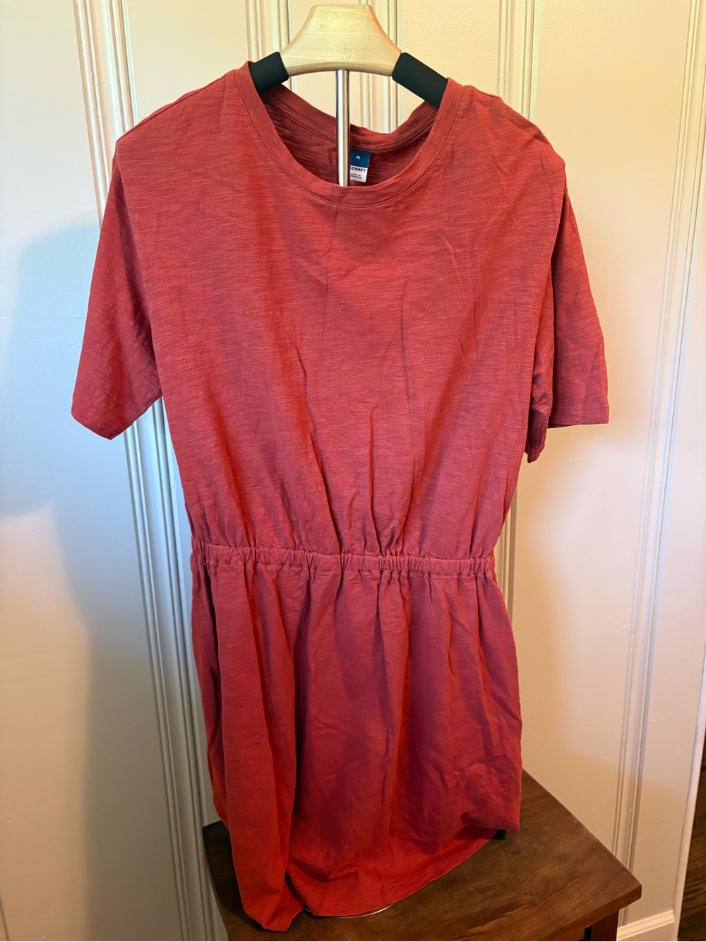 Old Navy Rust-Red Short Sleeve Elastic-Waist Tunic